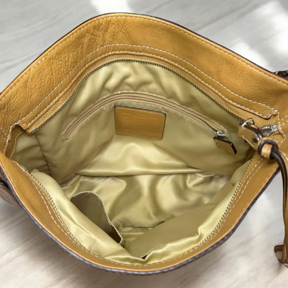 Y2K Coach F14711 Zoe Signature Optic Convertible Hobo Bag & Wristlet